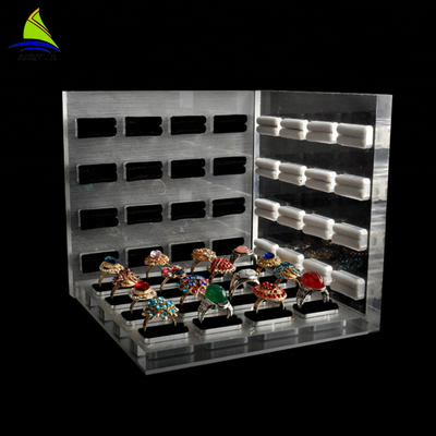 3mm اکریلیک جواهر نمایش جواهر نمایش رک سیاه تنها آکرولیک دستگیره انگشت انگشت