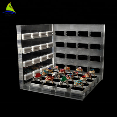 3mm اکریلیک جواهر نمایش جواهر نمایش رک سیاه تنها آکرولیک دستگیره انگشت انگشت