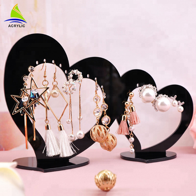 خرده فروشی نمایش آکرولیک طلا و جواهر نمایش قلب دو جداره نمایش جدول
