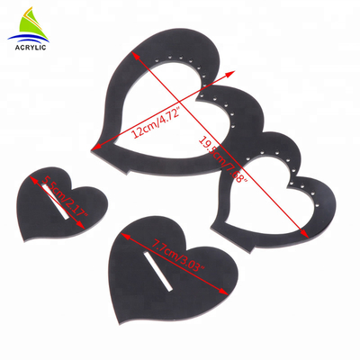 خرده فروشی نمایش آکرولیک طلا و جواهر نمایش قلب دو جداره نمایش جدول