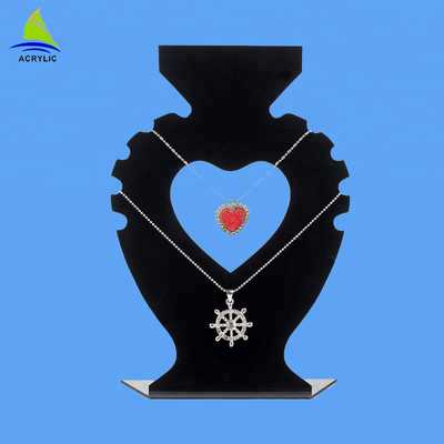 2018 آنلاین خرده فروشی Heart-shaped آکرولیک گردنبند نمایش جواهرات