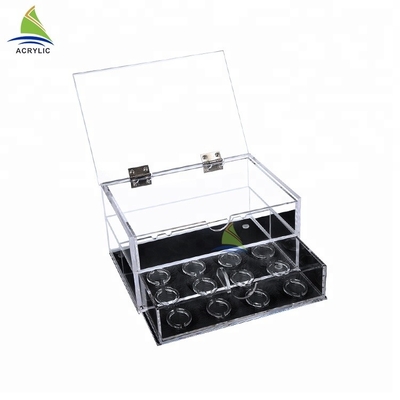 دارنده سفارشی شفاف اکریلیک مژه و ابریشم چاپ صفحه