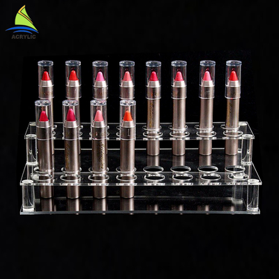 Clear Transparent لوازم آرایشی و بهداشتی شمارنده اکریلیک لب براق نمایش قاب