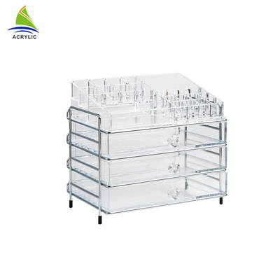 دسکتاپ پلاستیکی Clear Great Organizer لوازم آرایشی اکریلیک