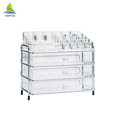 دسکتاپ پلاستیکی Clear Great Organizer لوازم آرایشی اکریلیک