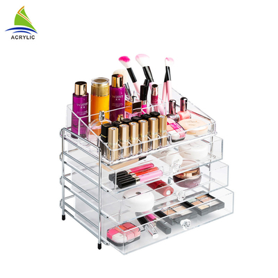 دسکتاپ پلاستیکی Clear Great Organizer لوازم آرایشی اکریلیک