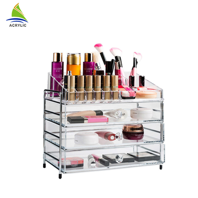 دسکتاپ پلاستیکی Clear Great Organizer لوازم آرایشی اکریلیک