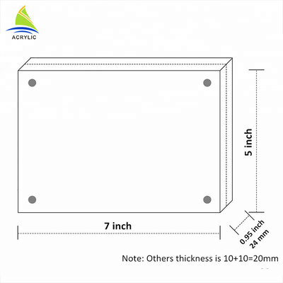 مگنبدن مد پاک کردن فریم های عکس اکریلیک Wall Mount Flatness Square Shape