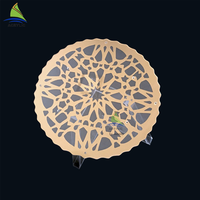مبلمان اکریلیک مدرن Unfoldable Stable مدرن طلا رنگ آکریلیک جدول جانبی جانبی