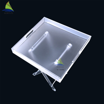 ضد عفونی سفارشی اکریلیک مبلمان اسکراب Plexiglass Side Coffee Table