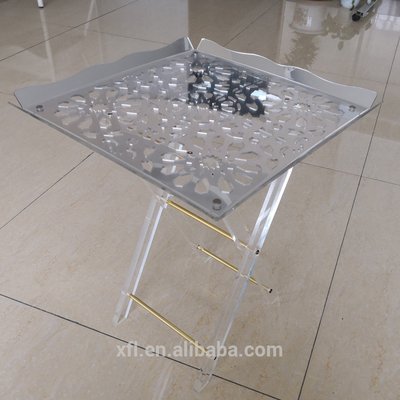 چشمک زدن مبلمان اکریلیک سفارشی تاشو اسنک اسنک سینی