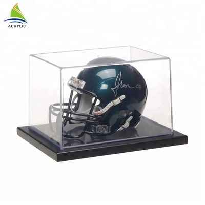 جعبه نمایش آکریلیک بازرگانی Sports Rugby Box Display Box سطح صاف با پایه