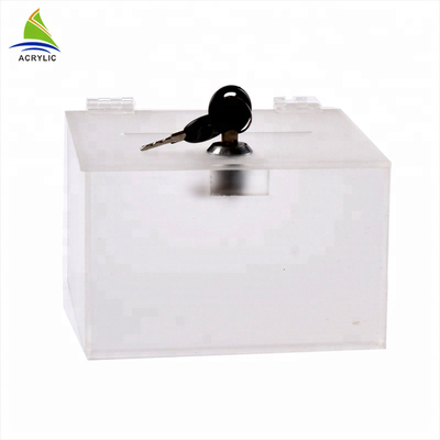 صندوق شفاف Lockable Transparent را در بالای جدول قرار دهید - جعبه قرعه کشی اکریلیک را افزایش دهید