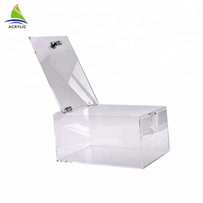 صندوق شفاف Lockable Transparent را در بالای جدول قرار دهید - جعبه قرعه کشی اکریلیک را افزایش دهید