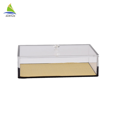 جعبه جینسنگ Square Acrylic Square پلاستیک اکریلیک شفاف