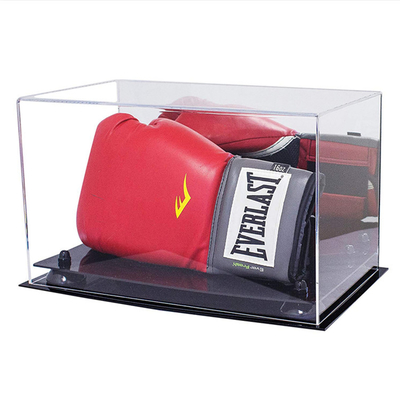 جعبه نمایش اکریلیک اکو دوستانه پاک کردن اکریلیک Lucite دستکش بوکس نمایش مورد
