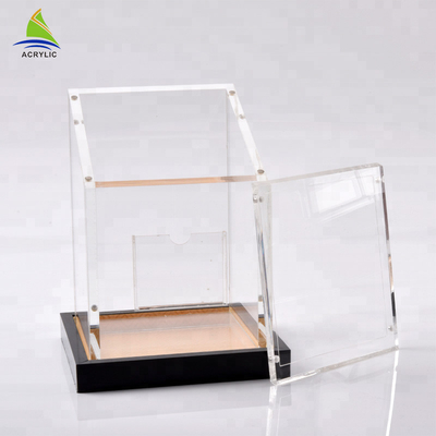 Eco-Friendly Perspex کشویی Lid Display Extension جعبه مکعب آکریلیک را پاک کنید