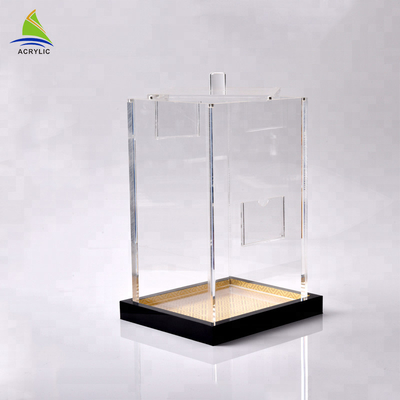 Eco-Friendly Perspex کشویی Lid Display Extension جعبه مکعب آکریلیک را پاک کنید
