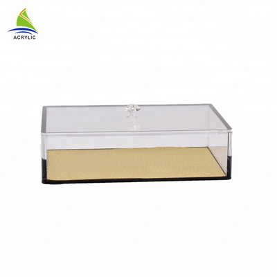 Eco-Friendly Perspex کشویی Lid Display Extension جعبه مکعب آکریلیک را پاک کنید