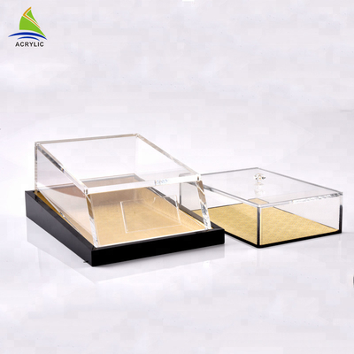 Eco-Friendly Perspex کشویی Lid Display Extension جعبه مکعب آکریلیک را پاک کنید