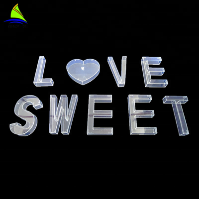 پاک کردن جعبه گل رز اکریلیک ضخامت سفارشی با نامه &quot;Love Sweet&quot;