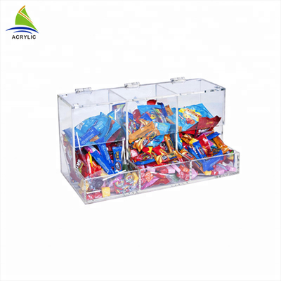 جعبه آب نبات اکریلیک نمایش آب نبات استیک مدرن آب نبات آب نبات جعبه مکعب آکرولیک