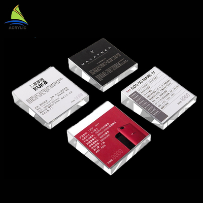 Enryved Diy Clear Solid لوگو نمایش بلوک اکریلیک