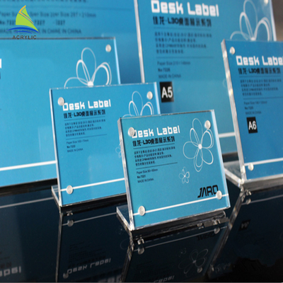 قاب های زندگی با کیفیت بالا Frames Acrylic L Shape Sign Display Holder