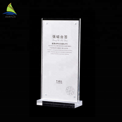 فروشگاه Display Rack جزئیات پلاستیکی Clear Acrylic Poster Frame Retail Display