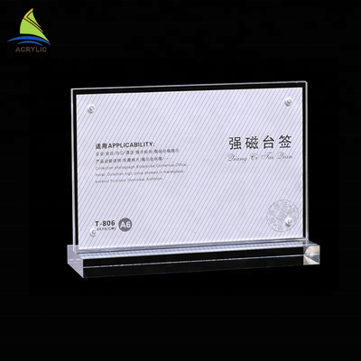 فروشگاه Display Rack جزئیات پلاستیکی Clear Acrylic Poster Frame Retail Display