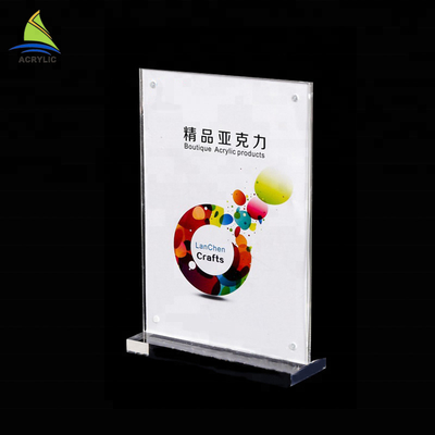 فروشگاه Display Rack جزئیات پلاستیکی Clear Acrylic Poster Frame Retail Display