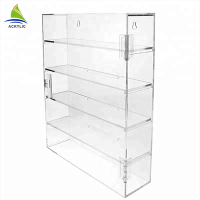 نمایشگر کابینت اکریلیک شفاف نمایش موارد قفسه دکوراسیون نمایشگاه کابینت
