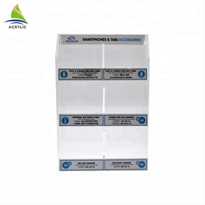 قفسه نمایش آیتم های سفارشی اکریلیک خانه مورد 3mm ضخامت