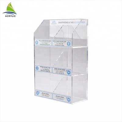 قفسه نمایش آیتم های سفارشی اکریلیک خانه مورد 3mm ضخامت