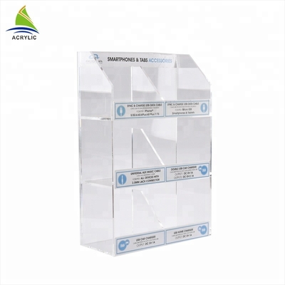 قفسه نمایش آیتم های سفارشی اکریلیک خانه مورد 3mm ضخامت