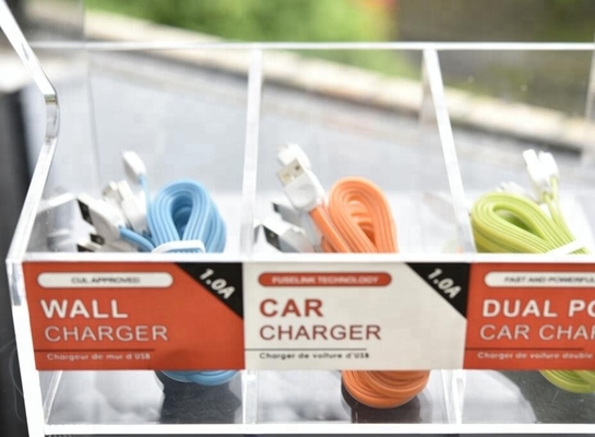نمایشگر لوازم جانبی تلفن همراه اکریلیک برای استفاده از کریستال کریستال USB