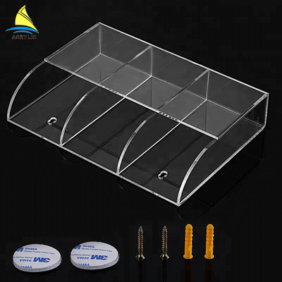 فروشگاه دیواری آکریلیک فروشگاه تلفن همراه قفسه قفسه Plexiglass جعبه پایه