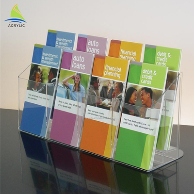 360 درجه چرخش چهره نمایشگر پلاستیکی Clear Acrylic Paper Holder