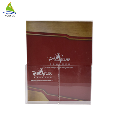 لوستر دو جیب پلاستیکی / پرونده آکریلیک اکریلیک نگهدارنده صفحه نمایش