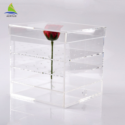 لوکس عروسی لوکس 16 عدد جعبه اکریلیک برای 16 گل رز لمینیت براق