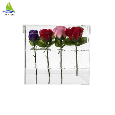 لوکس عروسی لوکس 16 عدد جعبه اکریلیک برای 16 گل رز لمینیت براق