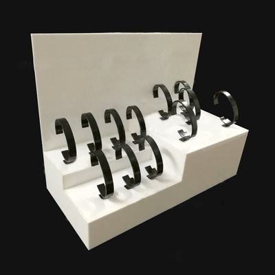 غرفه نمایشگر اکریلیک فروشگاه 3 میلی متر سفید / ایستاده صفحه نمایش ساعت مچی Countertop