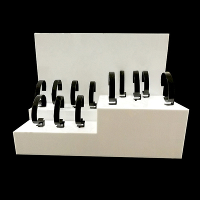 غرفه نمایشگر اکریلیک فروشگاه 3 میلی متر سفید / ایستاده صفحه نمایش ساعت مچی Countertop