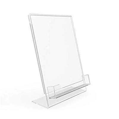 5 &quot;X 7&quot; اکریلیک Lucite Plexiglass شیب درج نگهدارنده علامت را با جیب کارت ویزیت قرار دهید