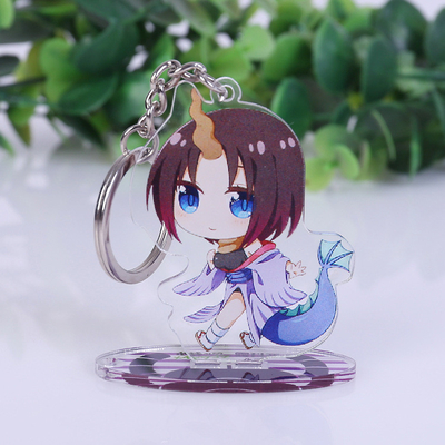سفارشی اکریلیک صفحه نمایش صفحه نمایش ایستاده انیمیشن شکل چاپ Keychain اکریلیک Keychain