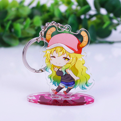 سفارشی اکریلیک صفحه نمایش صفحه نمایش ایستاده انیمیشن شکل چاپ Keychain اکریلیک Keychain