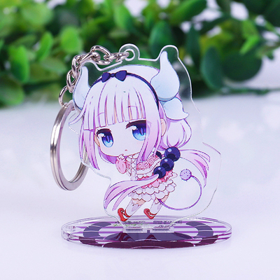 سفارشی اکریلیک صفحه نمایش صفحه نمایش ایستاده انیمیشن شکل چاپ Keychain اکریلیک Keychain